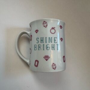 FRINGE Studio ‘Shine Bright’ White Mug with Pink Diamond Accents
